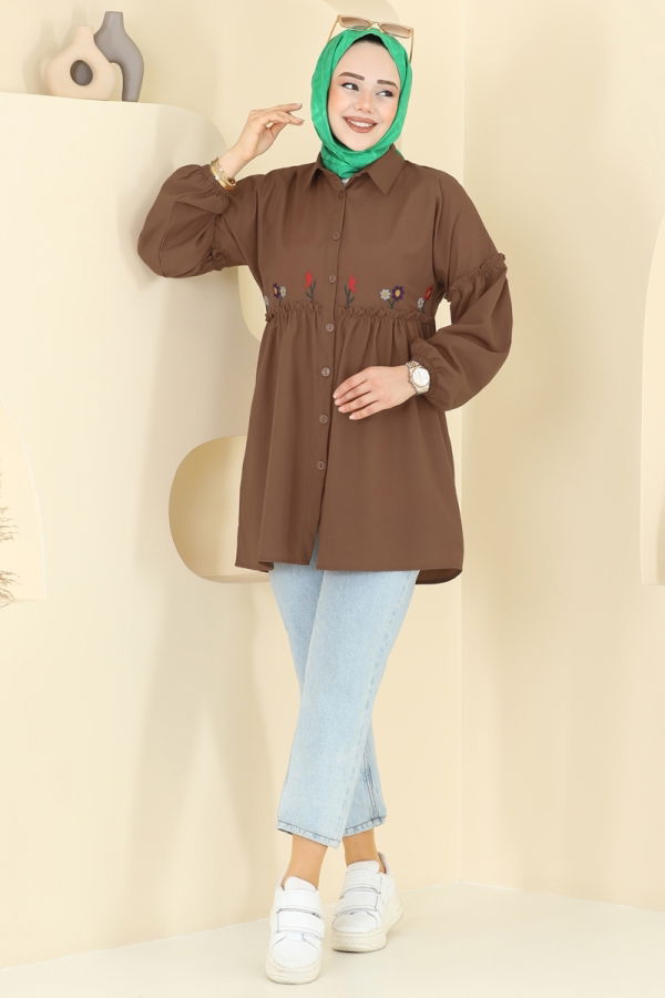Modaselvim Tunic Tunic 4060ASN888 Brown