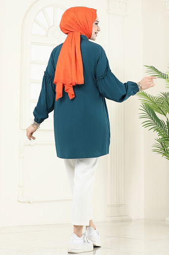 moda selvim Tunic 4060ASN888 Petroleum - Thumbnail