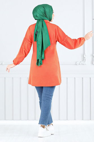 moda selvim بلوز برتقالي 4060ASN936-M - Thumbnail