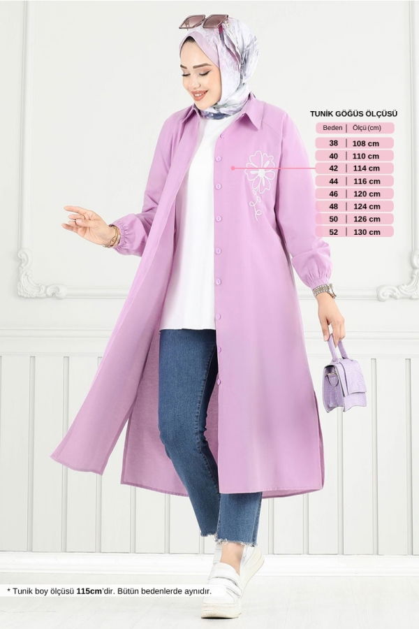 Modaselvim خصم صافٍ20%+20% في سلة التسوق بلوز ليلكي 4095PM1063-M