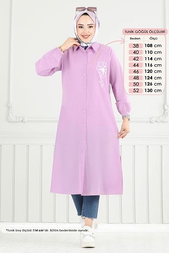 moda selvim بلوز ليلكي 4095PM271 - Thumbnail