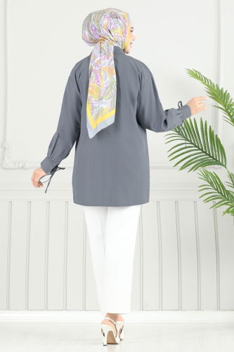 moda selvim Tunic 4101PM271 Anthracite - Thumbnail