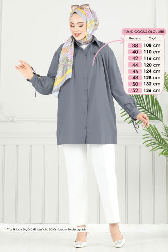moda selvim Tunic 4101PM271 Anthracite - Thumbnail