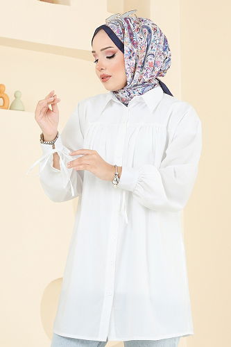 moda selvim بلوز سكري 4101PM271 - Thumbnail