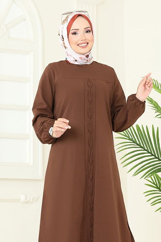 moda selvim بلوز بني 4109PM271 - Thumbnail