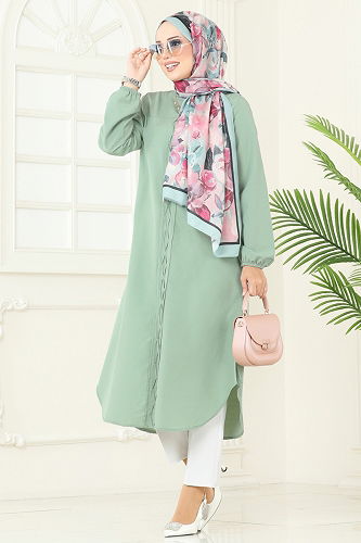 moda selvim Tunic 4109PM271 Mint - Thumbnail