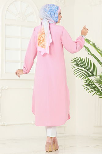 moda selvim Tunic 4109PM271 Pink - Thumbnail