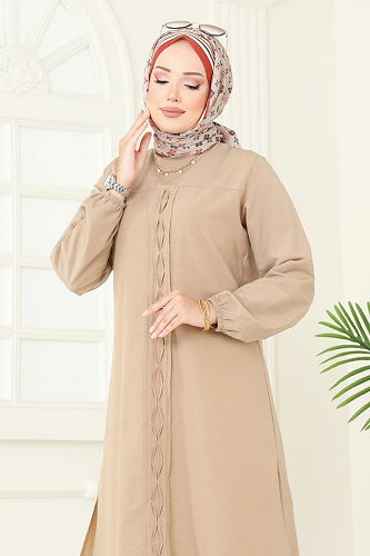 moda selvim بلوز بيج 4109PM271 - Thumbnail