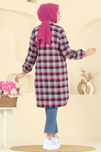 moda selvim Tunic 4123PM271 Fuchsia - Thumbnail