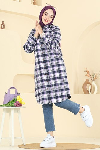 moda selvim بلوز ليلكي 4123PM271 - Thumbnail