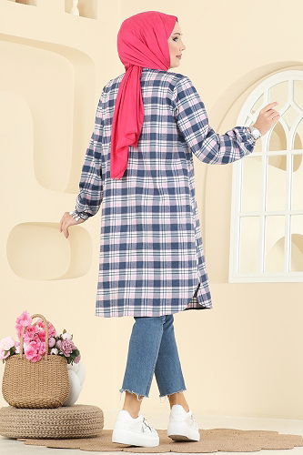 moda selvim Tunic 4123PM271 Navy Blue - Thumbnail