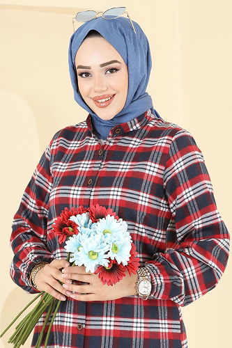 moda selvim بلوز احمر 4123PM271 - Thumbnail