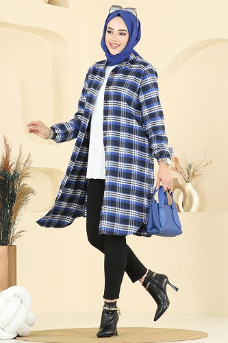 moda selvim Tunic 4123PM271 Saxe - Thumbnail