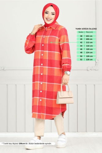MRV K.T.R. - Tunic 4446KTR927-M Red&Orange