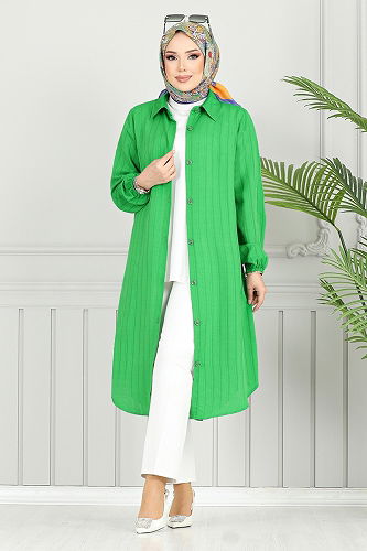 moda selvim Tunic 4448KTR927-M Benetton Green - Thumbnail