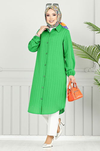 moda selvim Tunic 4448KTR927-M Benetton Green - Thumbnail