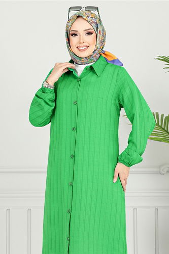 moda selvim Tunic 4448KTR927-M Benetton Green - Thumbnail