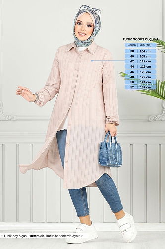 moda selvim بلوز بيج 4448KTR927-M - Thumbnail