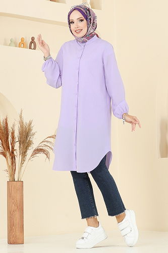 moda selvim Tunic 4517PM271 Lilac - Thumbnail