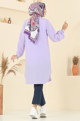 moda selvim Tunic 4517PM271 Lilac - Thumbnail