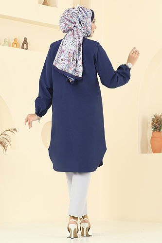 moda selvim Tunic 4517PM271 Navy Blue - Thumbnail