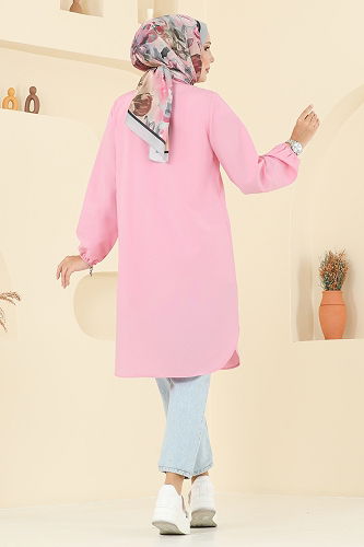 moda selvim Tunic 4517PM271 Powder - Thumbnail