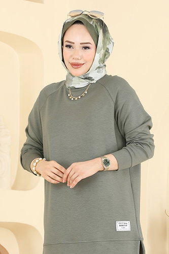 moda selvim Tunic 4535NFC1010 Almond Green - Thumbnail