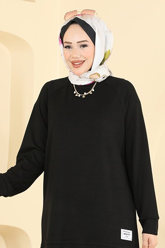 moda selvim بلوز أسود 4535NFC1010 - Thumbnail