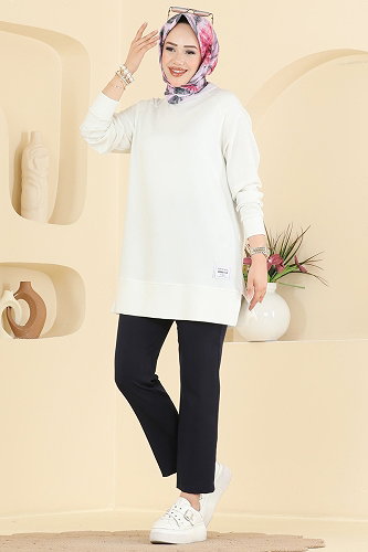 moda selvim بلوز سكري 4535NFC1010 - Thumbnail