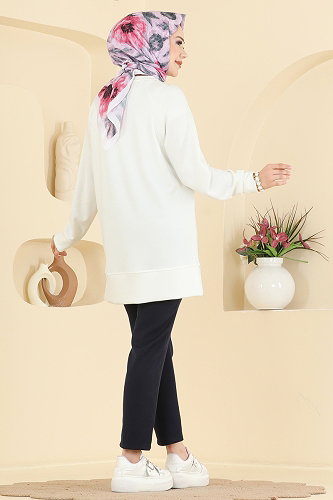 moda selvim بلوز سكري 4535NFC1010 - Thumbnail