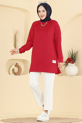 moda selvim Tunic 4535NFC1010 Red - Thumbnail
