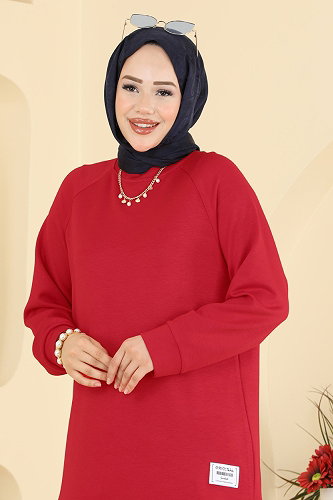 moda selvim Tunic 4535NFC1010 Red - Thumbnail