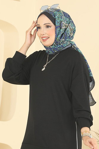 moda selvim بلوز أسود 4537NFC1010 - Thumbnail