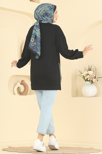moda selvim بلوز أسود 4537NFC1010 - Thumbnail