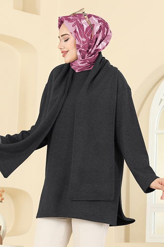 moda selvim Tunic 4553NFC1010 Anthracite - Thumbnail