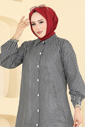 moda selvim بلوز أسود 4558PM271 - Thumbnail