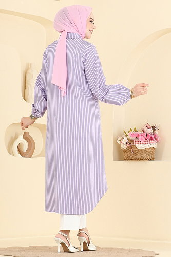 moda selvim Tunic 4558PM271 Lilac - Thumbnail