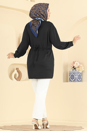 moda selvim Tunic 4579NFC1010 Black - Thumbnail