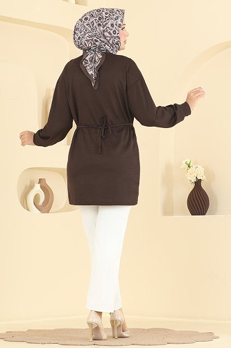 moda selvim Tunic 4579NFC1010 Brown - Thumbnail