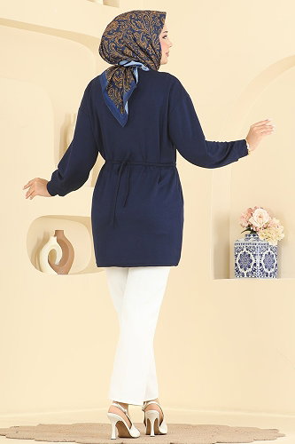 moda selvim Tunic 4579NFC1010 Navy Blue - Thumbnail