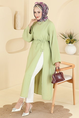 moda selvim Tunic 4796ZNK1009 Almond Green - Thumbnail