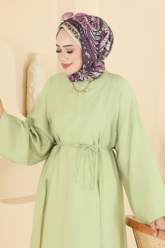 moda selvim Tunic 4796ZNK1009 Almond Green - Thumbnail