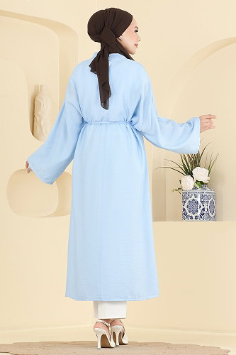 moda selvim بلوز أزرق فاتح 4796ZNK1009 - Thumbnail