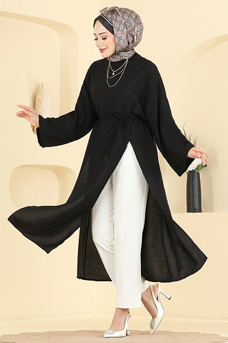 moda selvim Tunic 4796ZNK1009 Black - Thumbnail