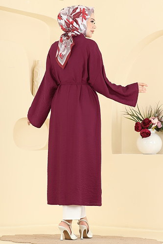 moda selvim بلوز خمري 4796ZNK1009 - Thumbnail
