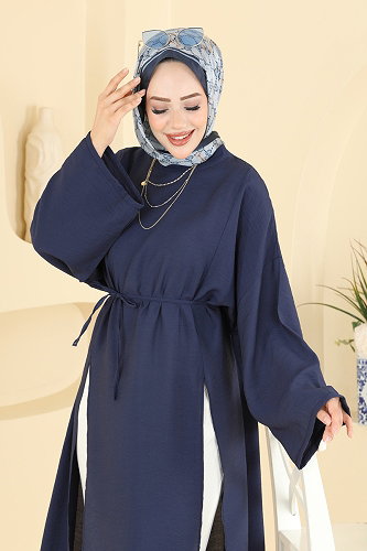 moda selvim بلوز كحلي 4796ZNK1009 - Thumbnail