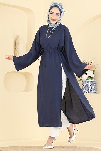 moda selvim بلوز كحلي 4796ZNK1009 - Thumbnail