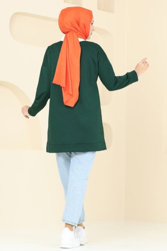 moda selvim Tunic 5020UZ662 Emerald - Thumbnail