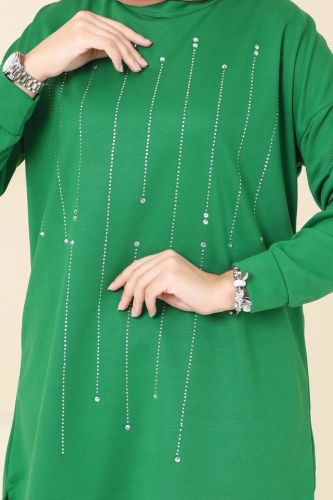 moda selvim Tunic 5029UZ662 Benetton Green - Thumbnail