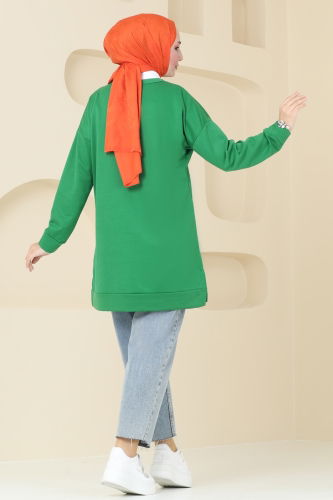 moda selvim Tunic 5033UZ662 Benetton Green - Thumbnail